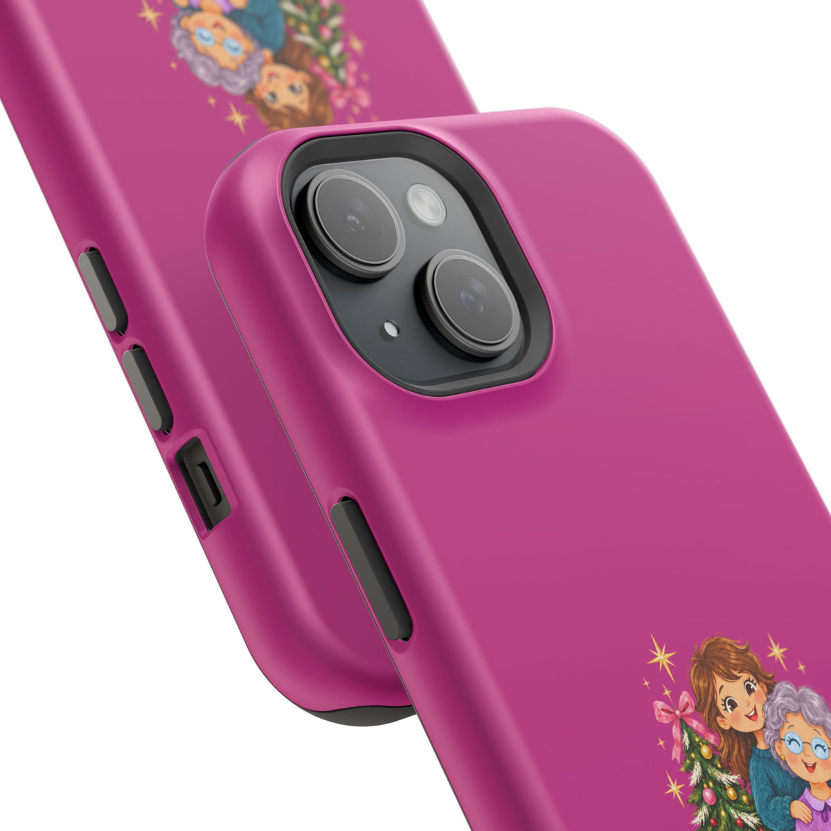 Magenta Christmas Grandma Phone Case — "Abuela, eres un regalo de Dios. ¡Feliz Navidad!" Magnetic Impact-Resistant