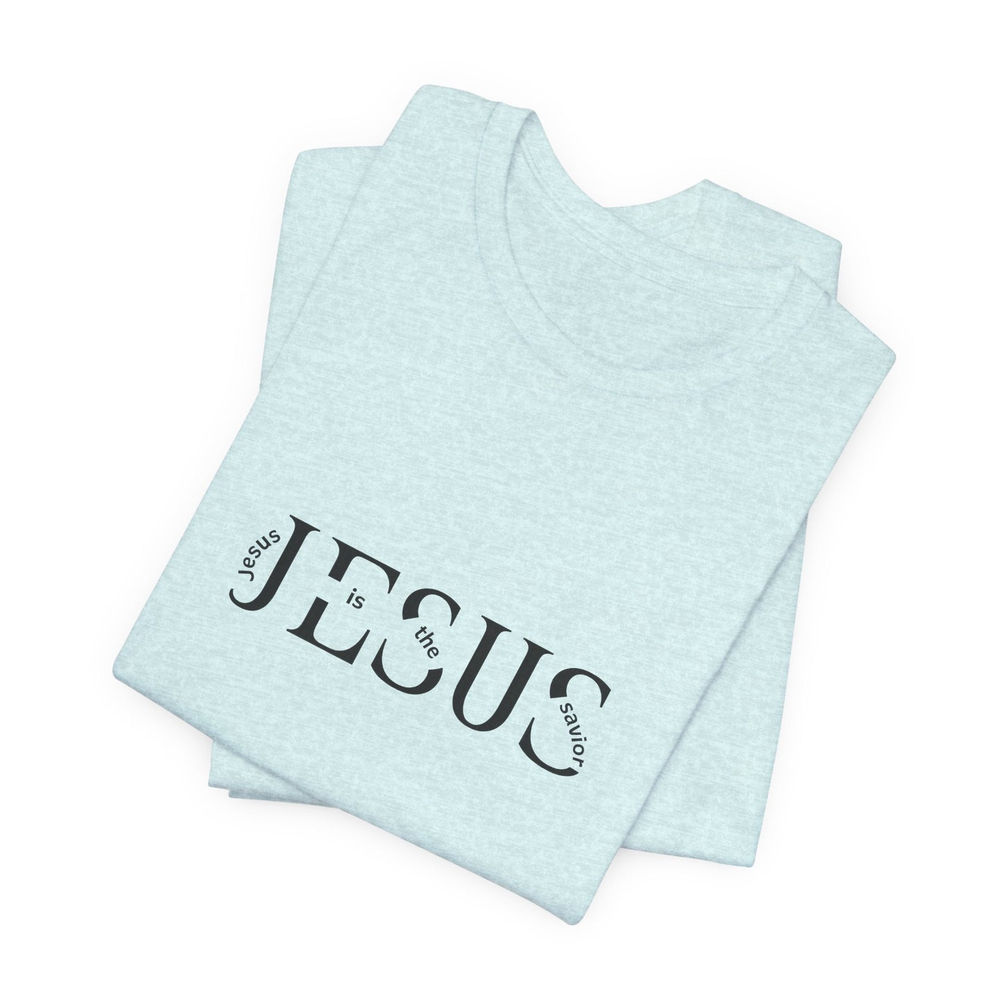 Jesus Minimalist Tee — Distressed Script Christian T-Shirt