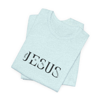 Jesus Minimalist Tee — Distressed Script Christian T-Shirt