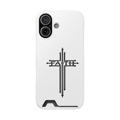 Faith Cross Phone Case with Card Holder — Slim Protective Wallet Case
