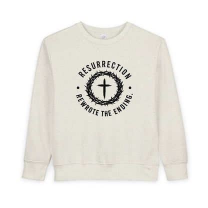 Resurrection Cross Toddler Sweatshirt — Religious Easter Kids Pullover