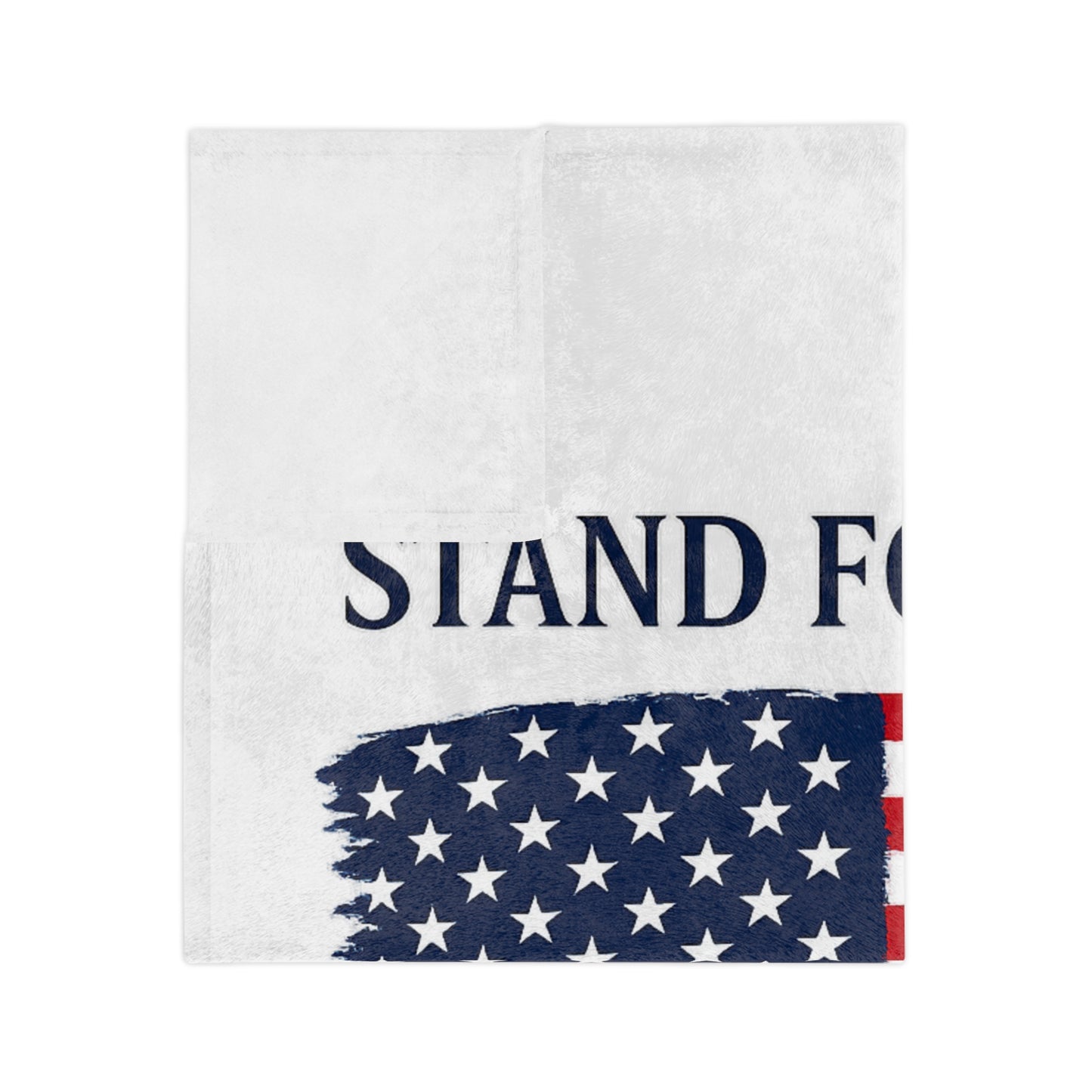 Stand for the Flag, Kneel for the Cross Velveteen Blanket