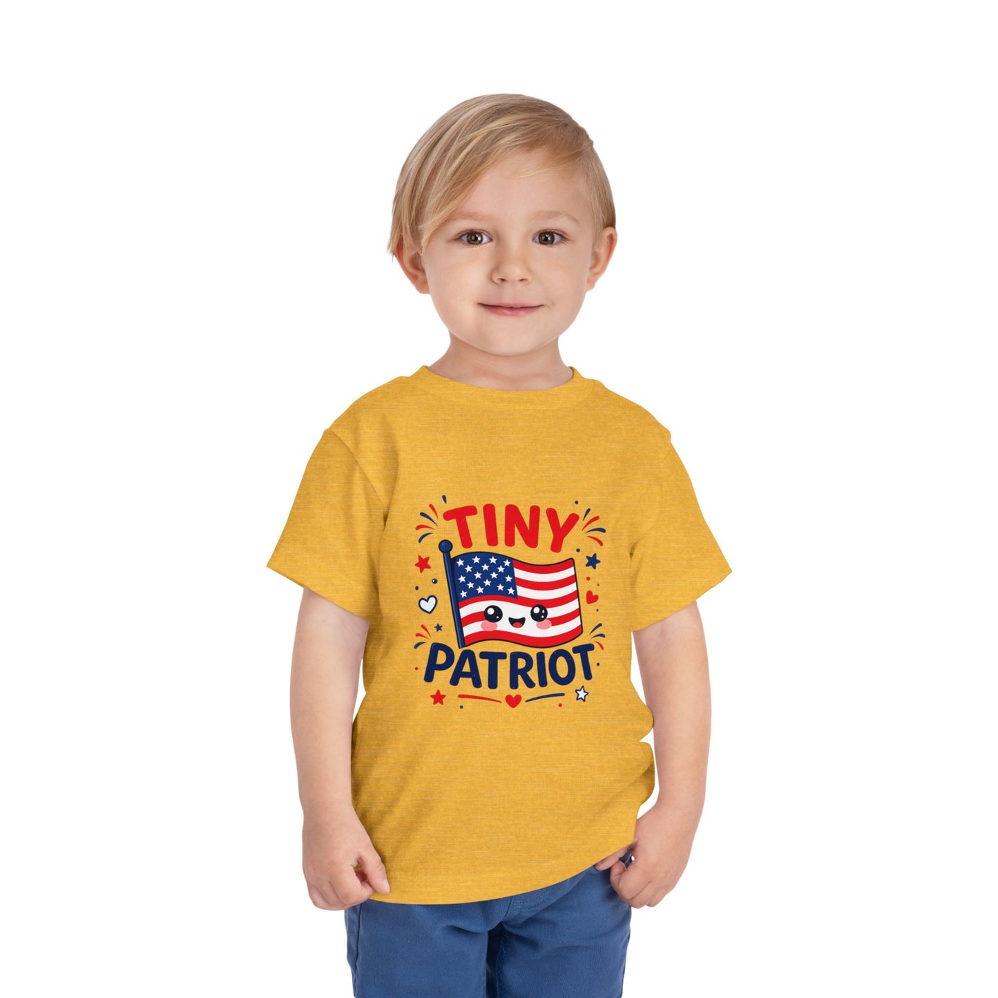 Tiny Patriot Toddler Tee – Cute American Flag 4th of July Shirt