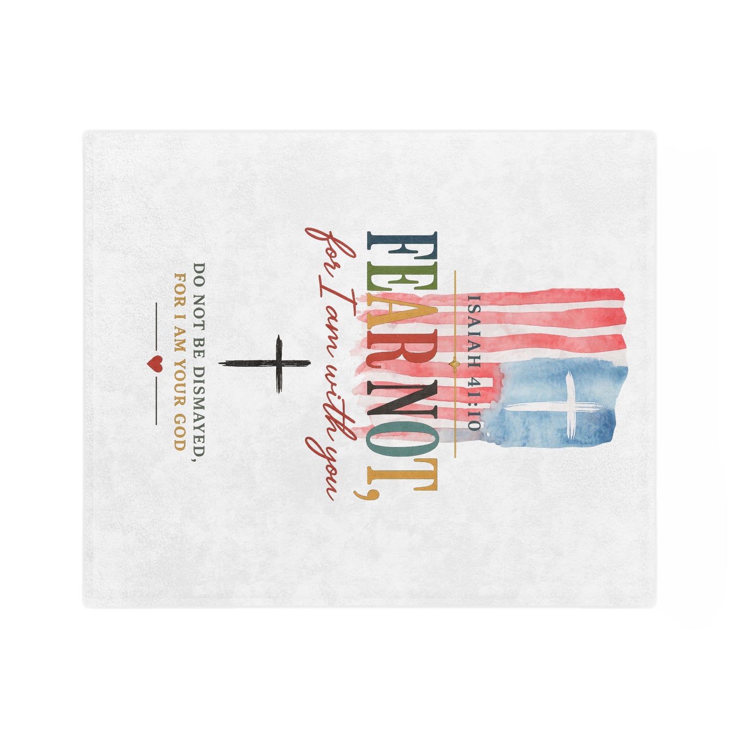 Fear Not Christian Blanket — Isaiah 41:10 Velveteen Throw