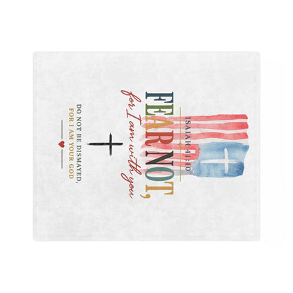 Fear Not Christian Blanket — Isaiah 41:10 Velveteen Throw