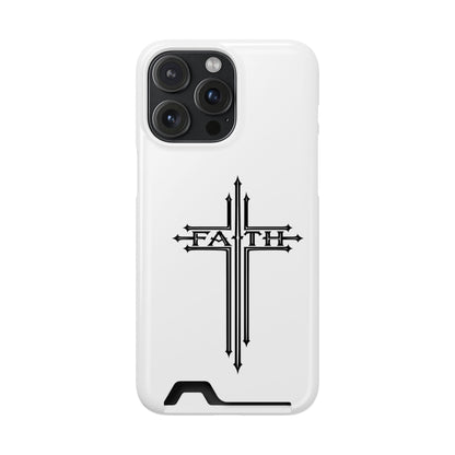 Faith Cross Phone Case with Card Holder — Slim Protective Wallet Case