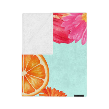 Faith Hope Love Floral Microfiber Blanket