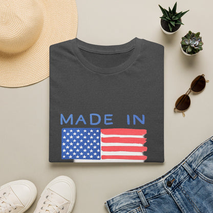 Made in U.S.A. T-Shirt — American Flag Graphic Tee