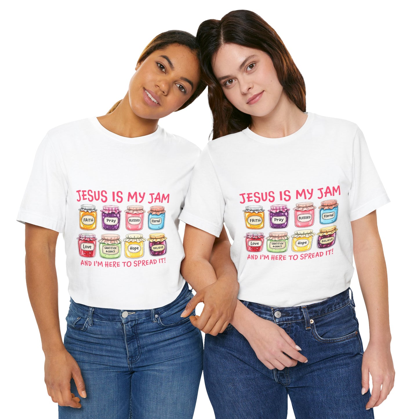 Christian T-Shirt — "Jesus Is My Jam" Jam Jar Graphic Tee