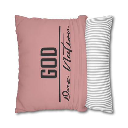CREATED WITH A PURPOSE & GOD UNDER ONE NATION Canvas Pillowcase