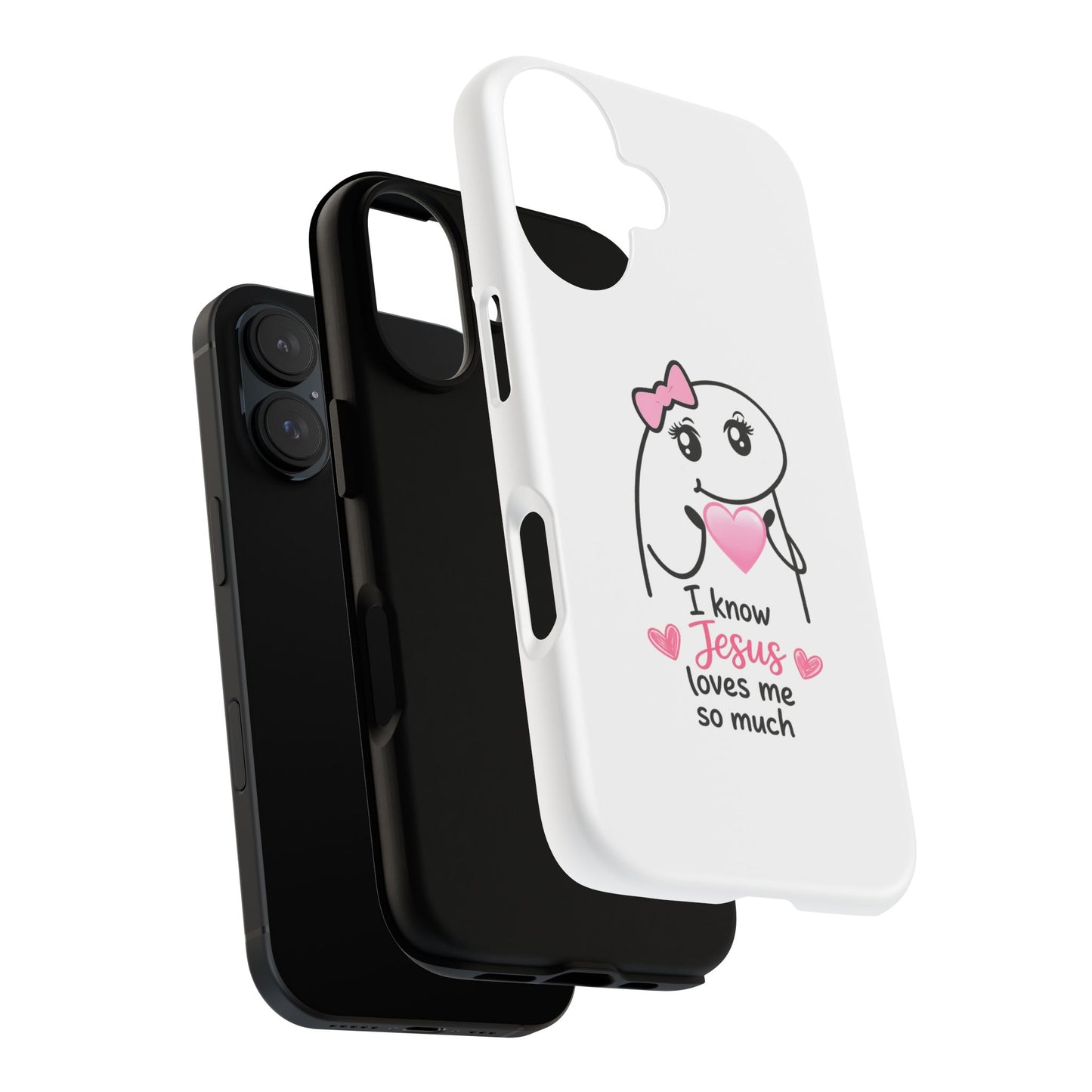 Phone Case — 'I Know Jesus Loves Me So Much' Cute Heart Faith Design