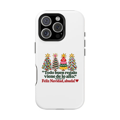 Christmas Grandma Phone Case — “Todo buen regalo viene de lo alto” Magnetic Impact-Resistant Case