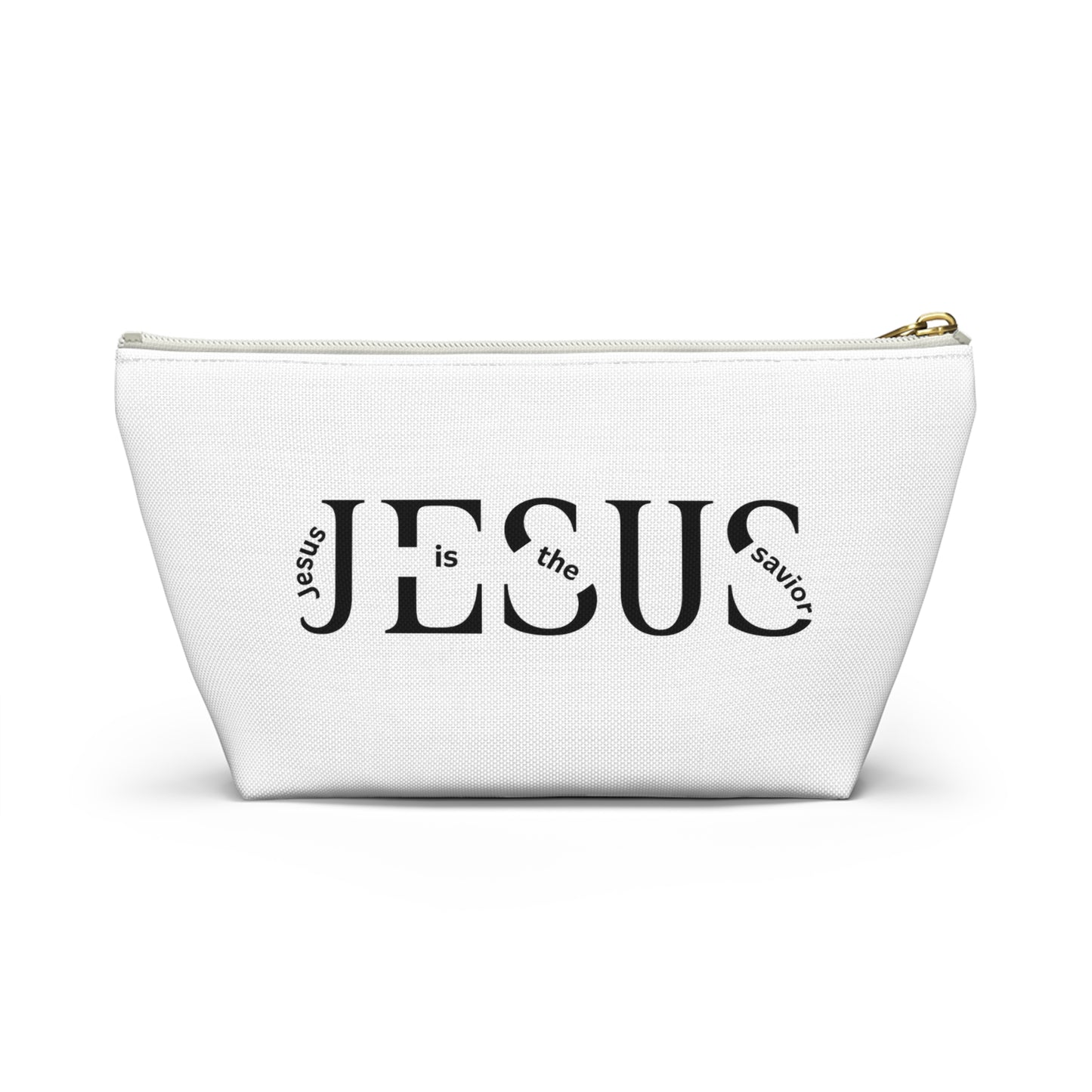 Faith Prayer Accessory Pouch — 'PRAY' & 'JESUS' Inspirational T-Bottom Pouch