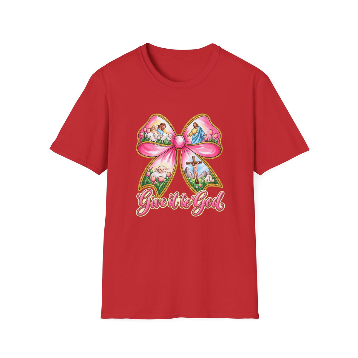 Give It to God Bow T-Shirt — Christian Faith Inspirational Tee