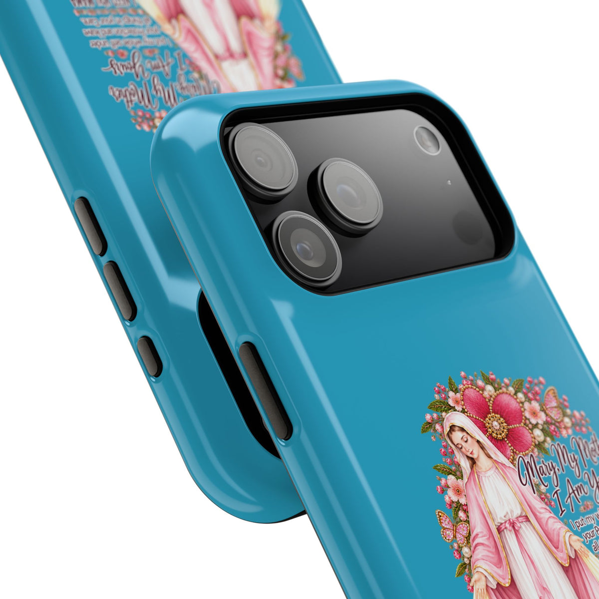 Religious Floral Phone Case — 'Blessed Virgin' Magnetic Impact-Resistant Case