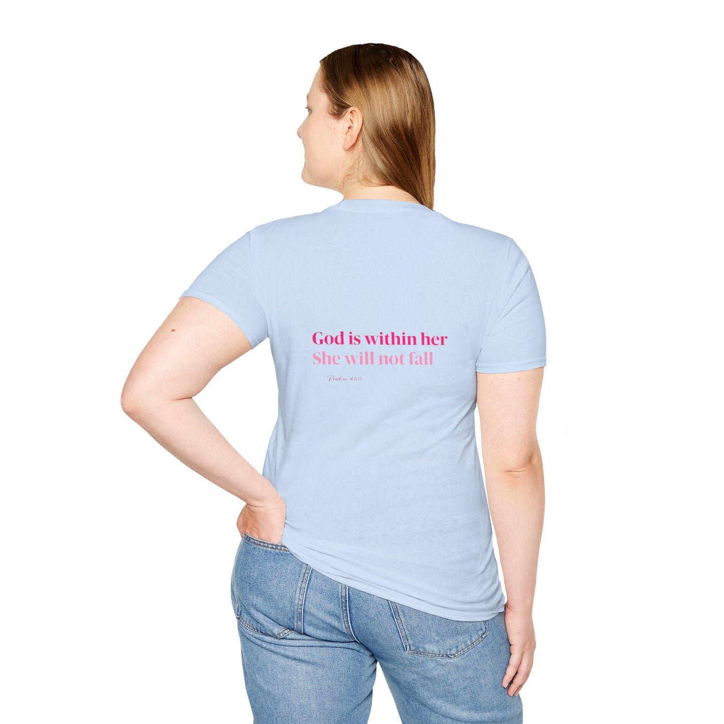 Christian Inspirational T-Shirt — “I am a child of God” Pink Scripture Tee
