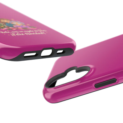 Magenta Christmas Grandma Phone Case — "Abuela, eres un regalo de Dios. ¡Feliz Navidad!" Magnetic Impact-Resistant