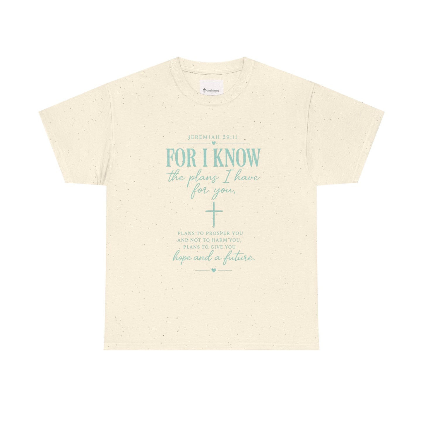Scripture T-Shirt - "For I Know the Plans I Have for You" Inspirational Faith Tee
