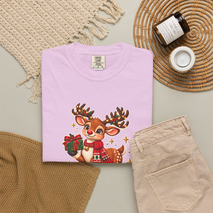 Christmas Reindeer T-Shirt — "Sweet Granddaughter You're an Answered Prayer" Holiday Tee
