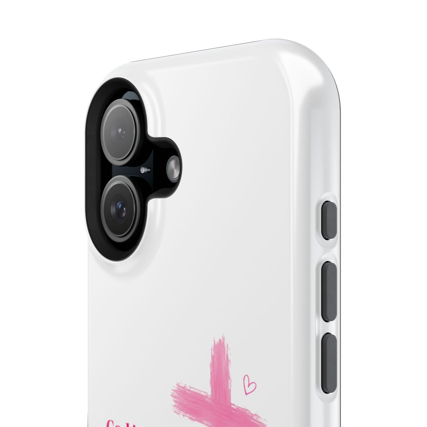 Phone Case — "God is within her, She will not fall" Pink Cross Magnetic Impact-Resistant Case