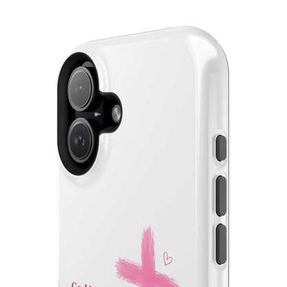 Phone Case — "God is within her, She will not fall" Pink Cross Magnetic Impact-Resistant Case