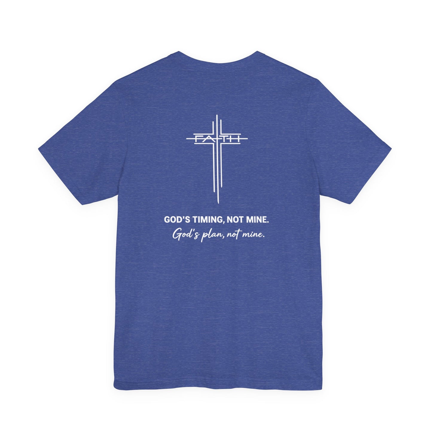 Christian Cross T‑Shirt — Subtle Back Cross Graphic Religious Tee