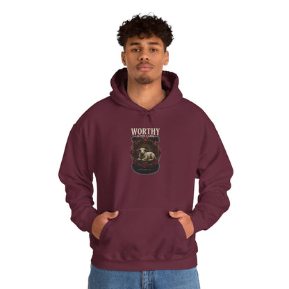Worthy of the Lamb double print Hoodie – Christian Sheep & Roses Gospel Pullover