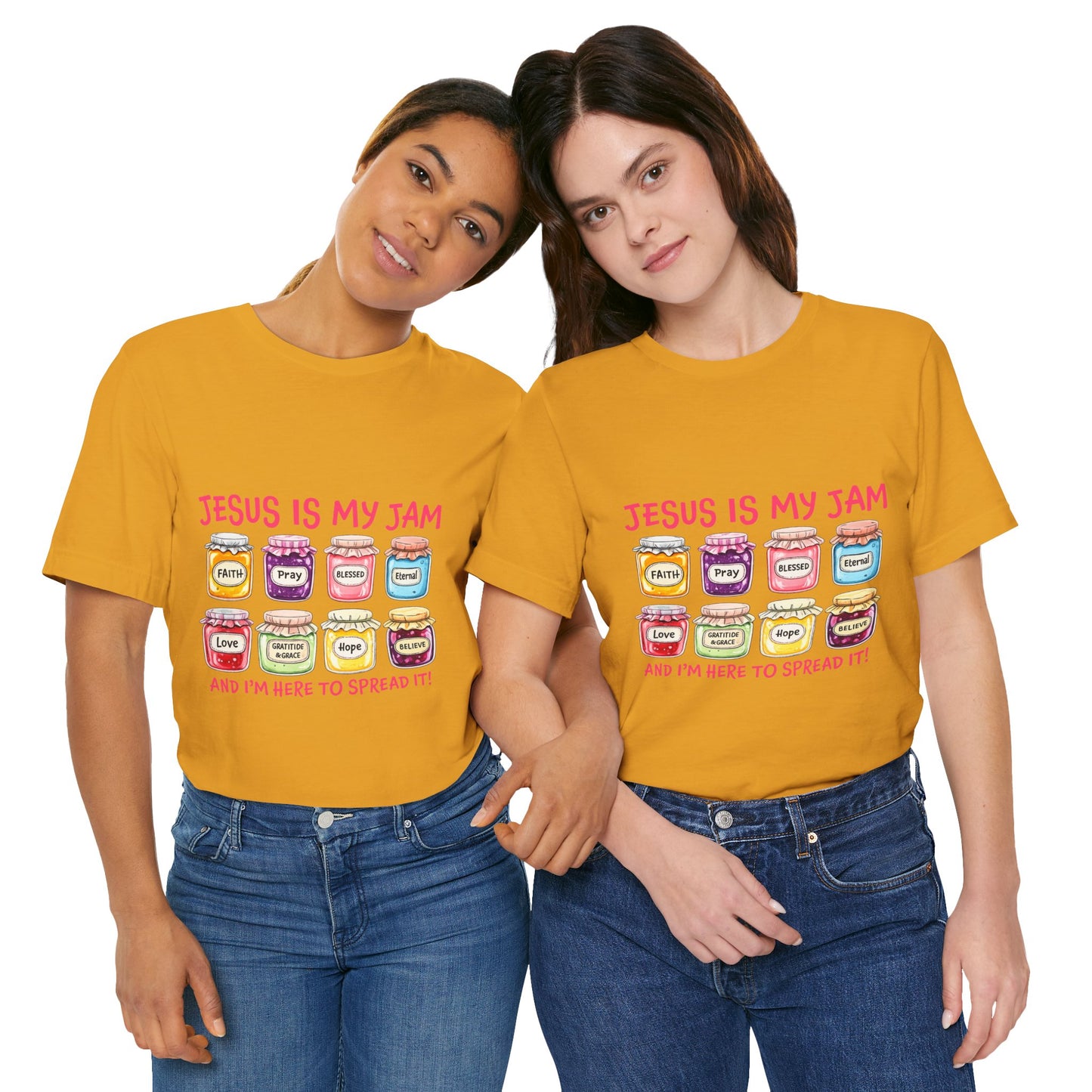 Christian T-Shirt — "Jesus Is My Jam" Jam Jar Graphic Tee