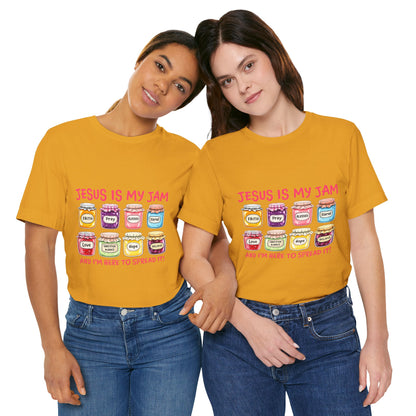 Christian T-Shirt — "Jesus Is My Jam" Jam Jar Graphic Tee