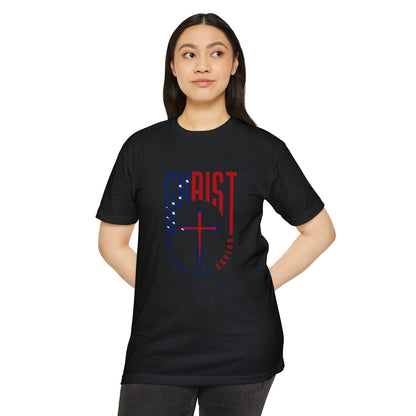 UNISEX Christ Cross T‑Shirt — My Lord and Savior Patriotic Christian Tee