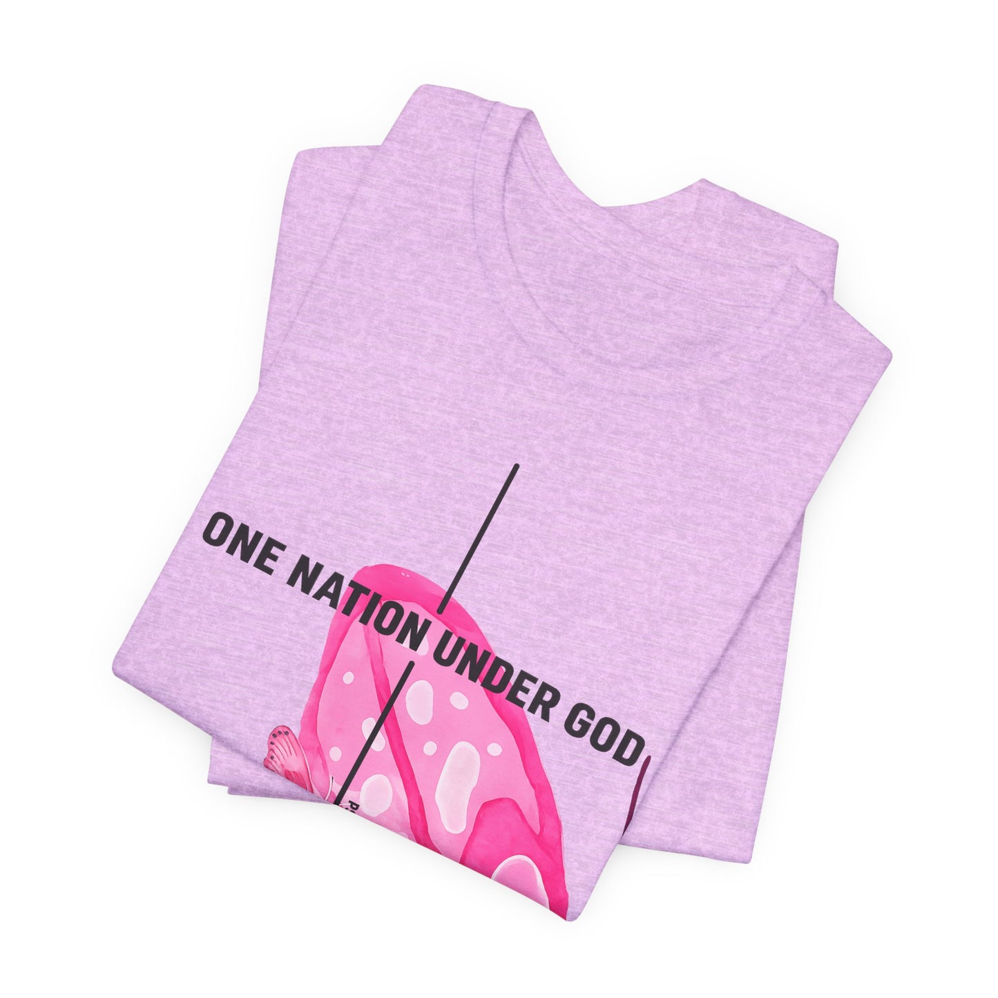 Created Butterfly T-Shirt — "One Nation Under God" Christian Inspirational Tee