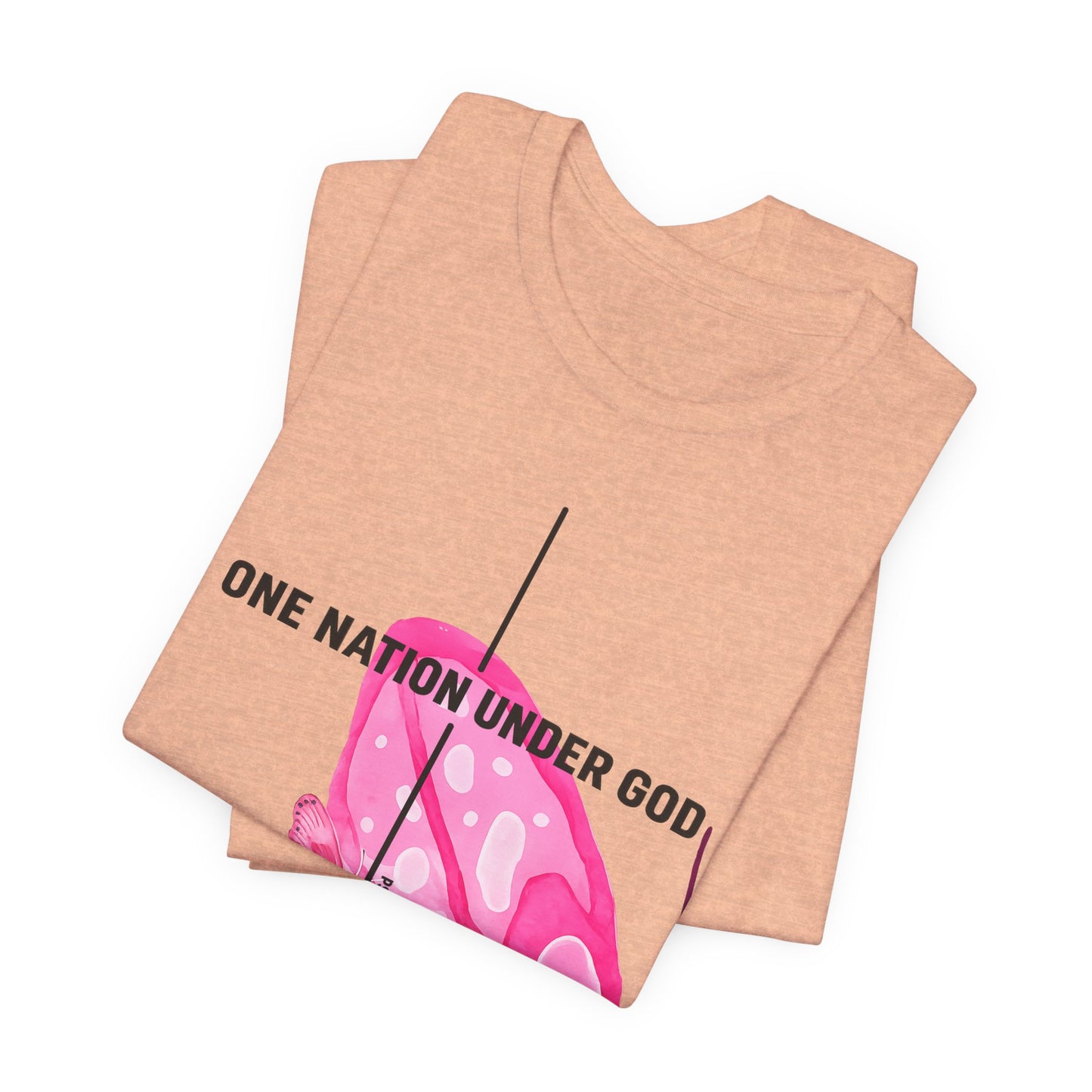 Created Butterfly T-Shirt — "One Nation Under God" Christian Inspirational Tee