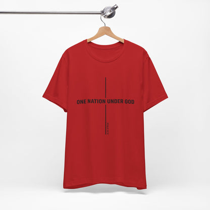 Christian Fish Tee — Small Circular 'JESUS' Design, Faith Graphic Shirt