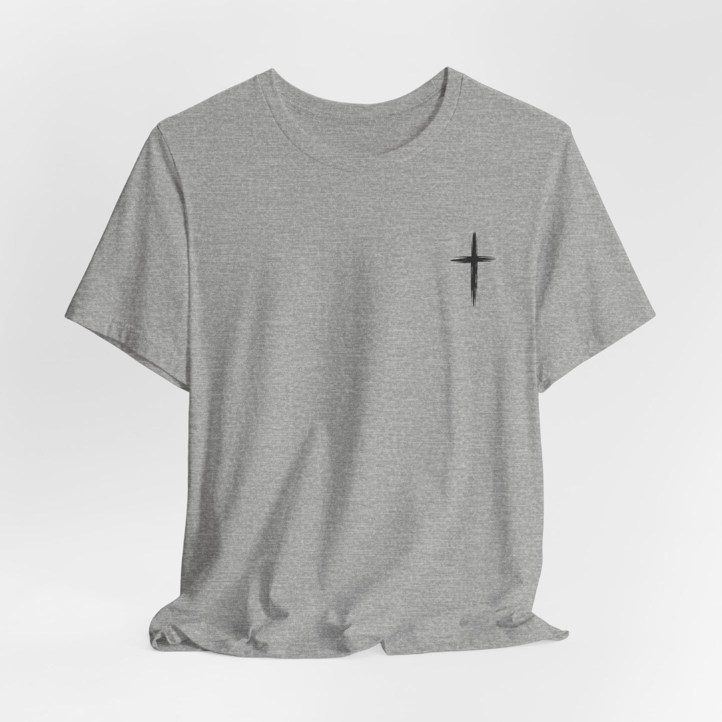 Christian Cross T-Shirt — “By His Wounds We Are Healed” Isaiah 53:5 Inspirational Tee