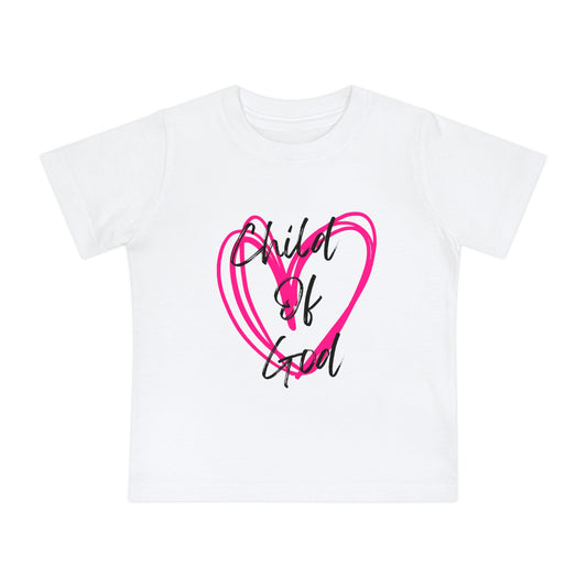 Baby T-Shirt | "Child of God" Heart Front & "Made for a Purpose" Rainbow Back — Christian Infant Tee