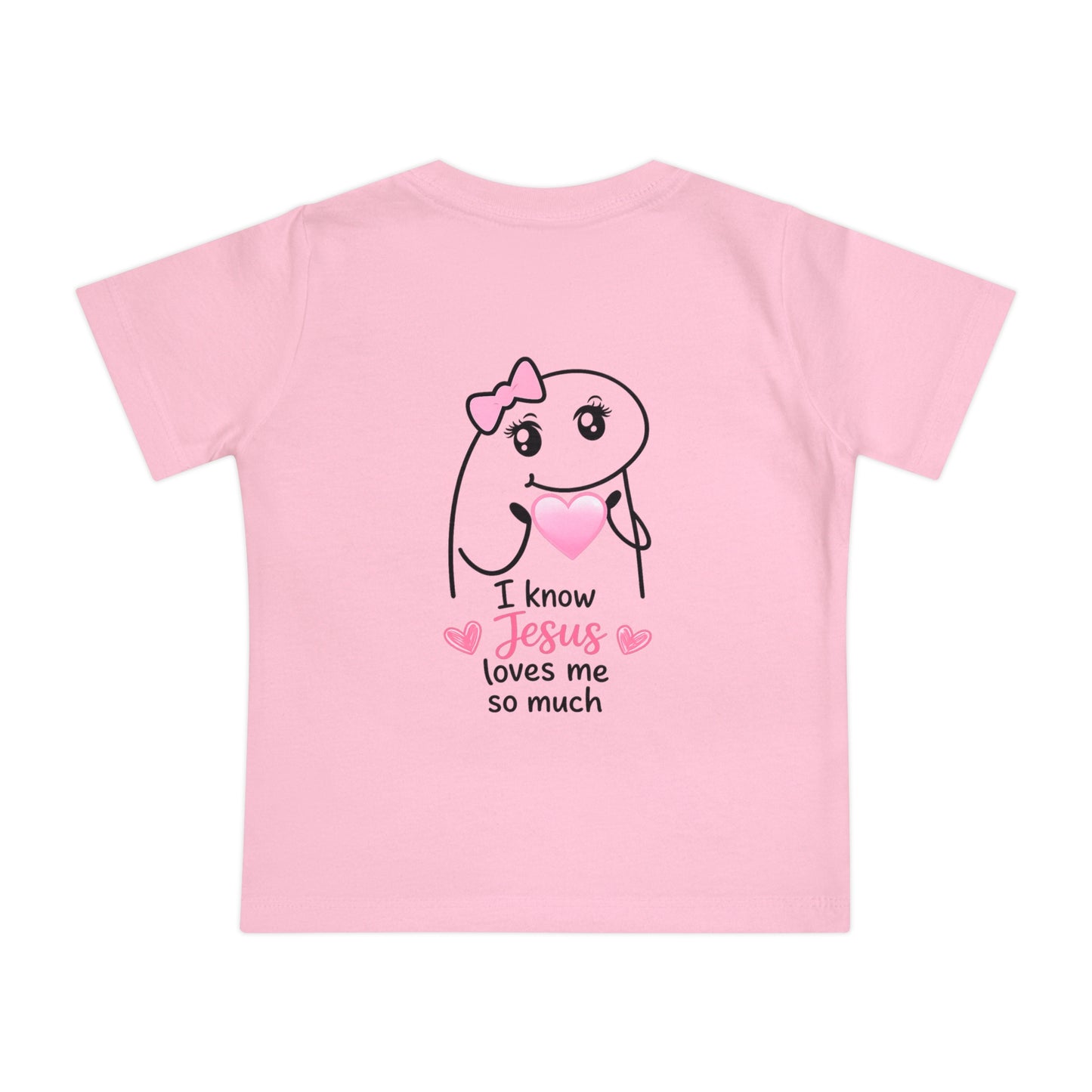 Christian Baby T-Shirt - "Christ is my firm foundation" Heart Design (I Know Jesus Loves Me)