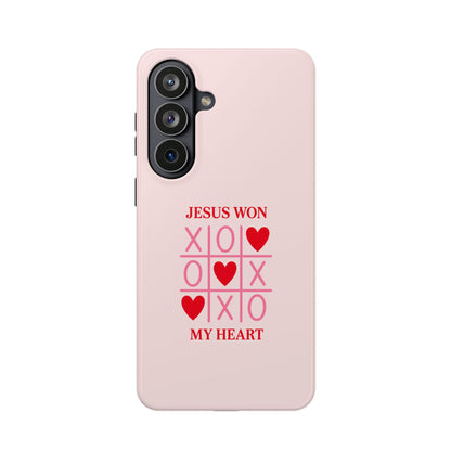 iPhone Case — "Jesus Won My Heart" Pink Magnetic Impact-Resistant Phone Case