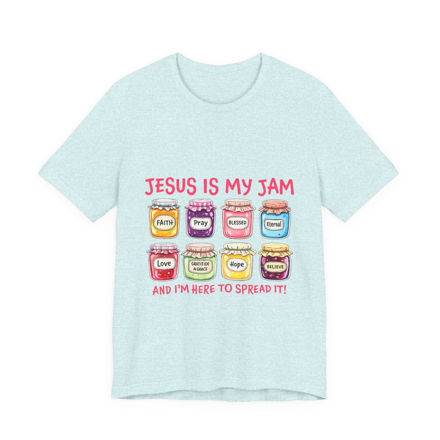 Christian T-Shirt — "Jesus Is My Jam" Jam Jar Graphic Tee