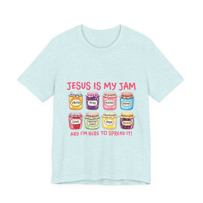 Christian T-Shirt — "Jesus Is My Jam" Jam Jar Graphic Tee