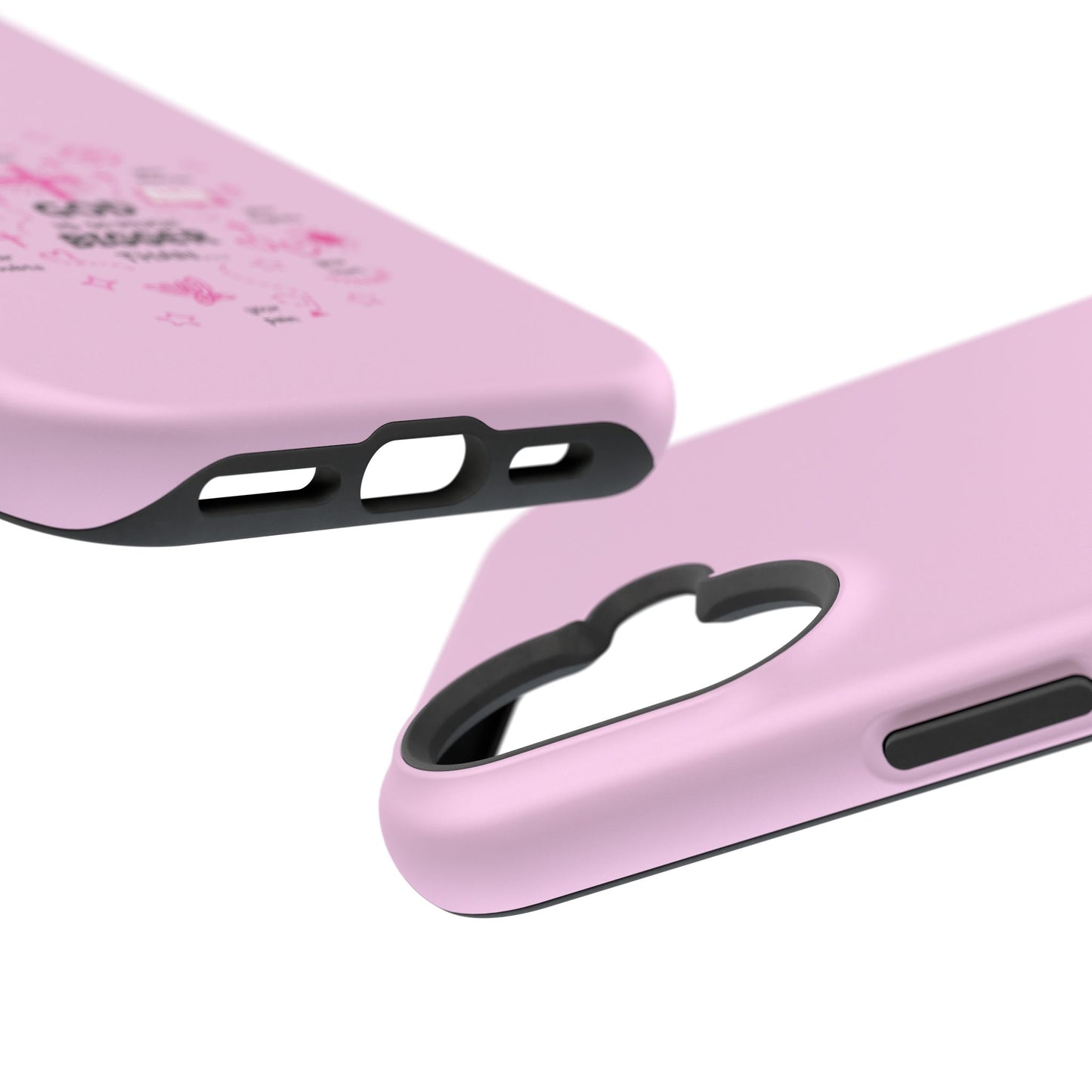 Pink Faith Phone Case — "God Is So Much Bigger Than..." Magnetic Impact-Resistant Case