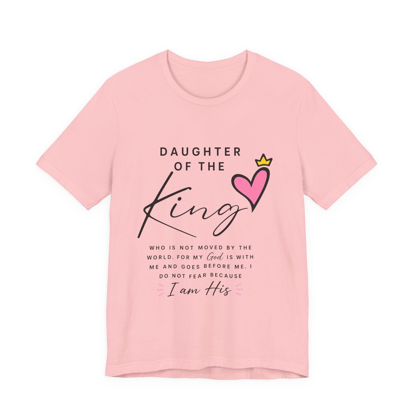 Daughter of the King T-Shirt — Faith-Based Christian Tee with Heart Crown Design
