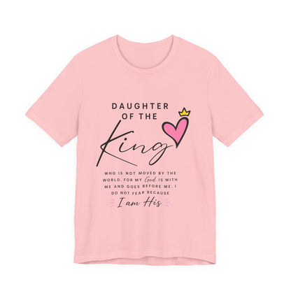 Daughter of the King T-Shirt — Faith-Based Christian Tee with Heart Crown Design