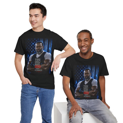 Patriotic Faith Tee — "You Can't Stop What God Has Planned"