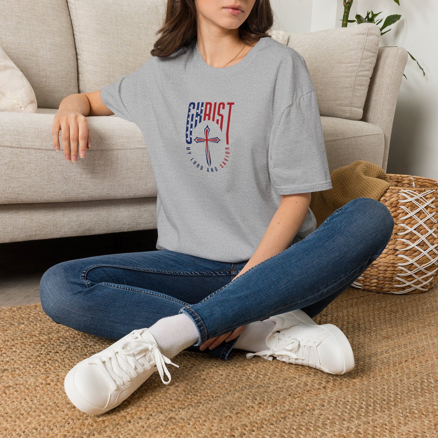 Patriotic 'Christ My Lord and Savior' T-Shirt