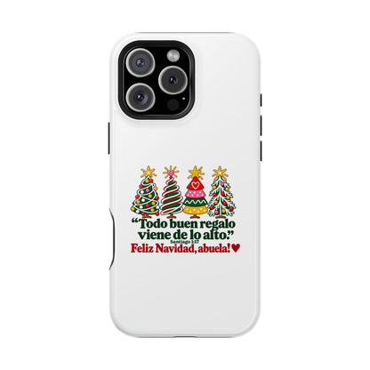 Christmas Grandma Phone Case — “Todo buen regalo viene de lo alto” Magnetic Impact-Resistant Case