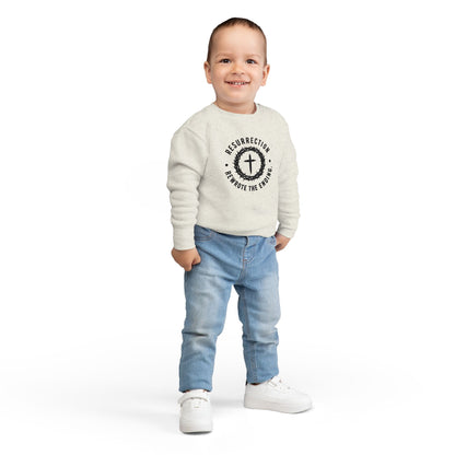 Resurrection Cross Toddler Sweatshirt — Religious Easter Kids Pullover