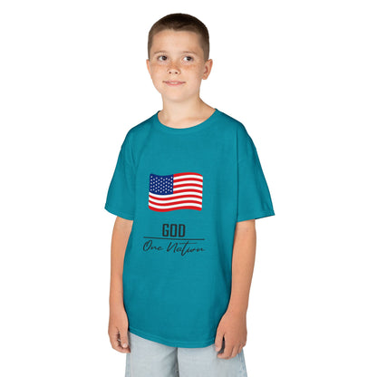 UNISEX Kids Tee — American Flag 'God One Nation' Patriotic T‑Shirt