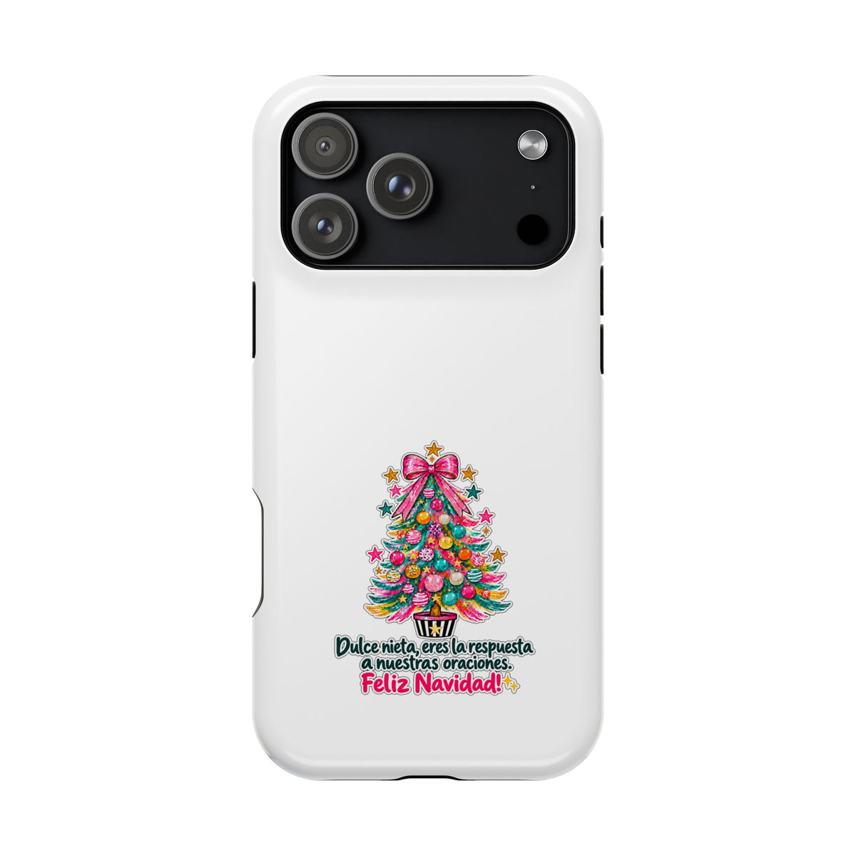 Spanish| Christmas Tree Phone Case - "Feliz Navidad" Spanish Holiday Magnetic Impact-Resistant Case