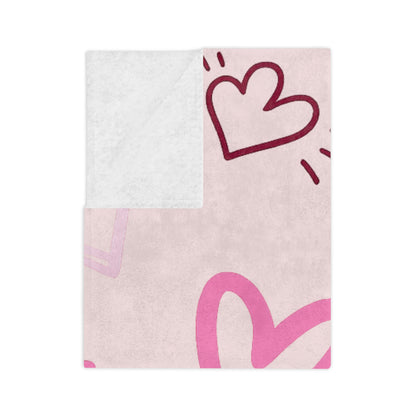 Child of God Heart Blanket — Pink Velveteen Microfiber Throw
