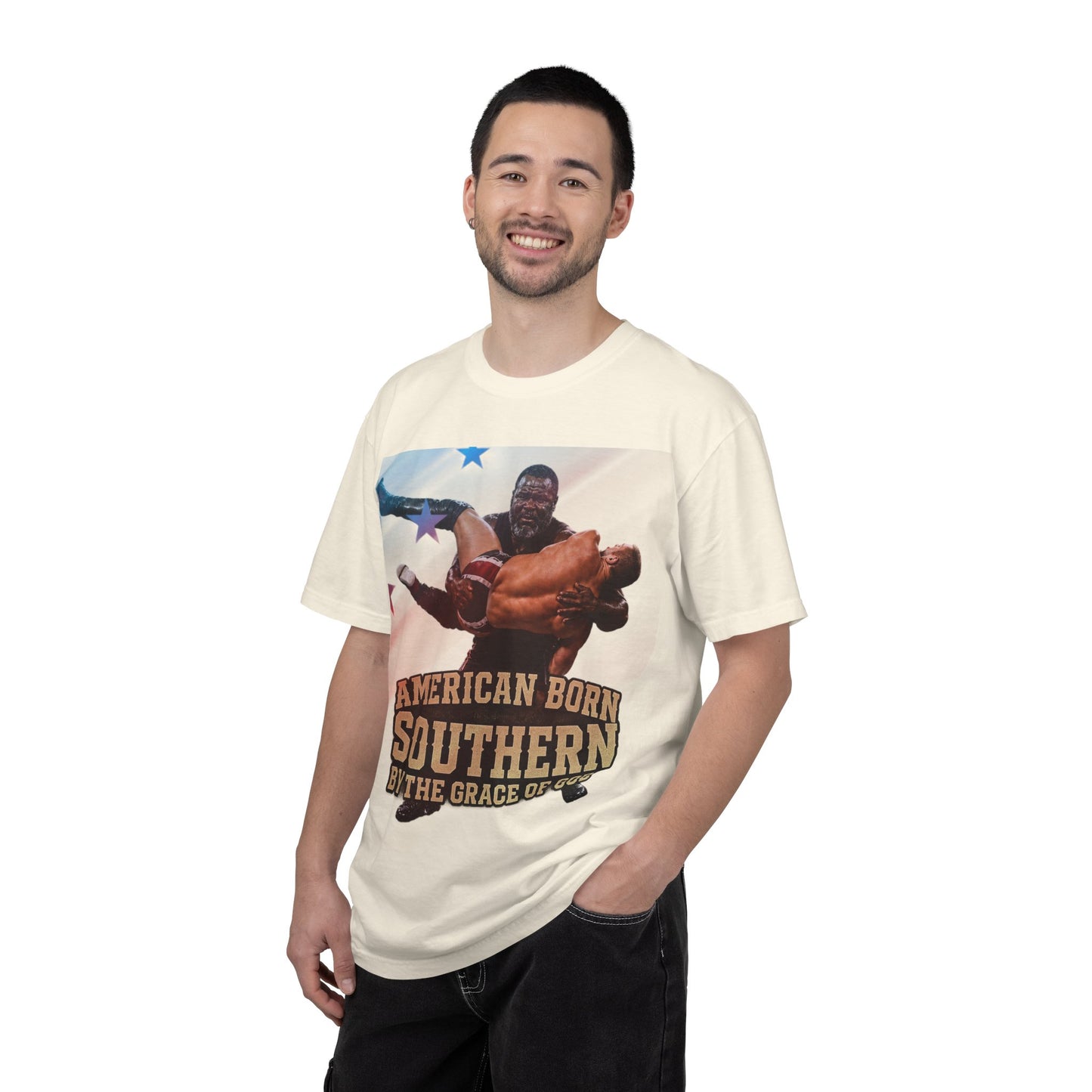 Southern Born T-Shirt — "American Born Southern by the Grace of God" Graphic Tee